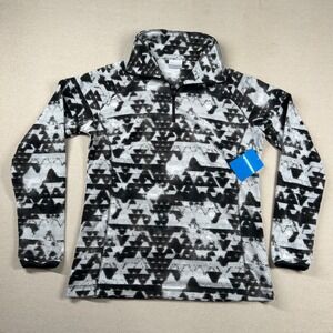 Columbia Fleece Jacket Womens L Arctic Air Printed 1/2 Zip Lightweight Geometric